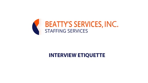 Interview Etiquette